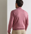 Autumn Crest Suede Trim Quarter-Zip in Dusty Rose by Peter Millar