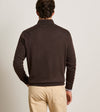 Autumn Crest Suede Trim Quarter-Zip in French Press by Peter Millar