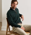 Autumn Crest Suede Trim Quarter-Zip in Pine Brook by Peter Millar
