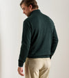 Autumn Crest Suede Trim Quarter-Zip in Pine Brook by Peter Millar