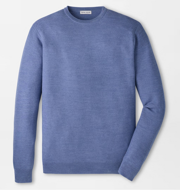 Autumn Crest Honeycomb Crewneck Sweater in Blue Freesia by Peter Millar
