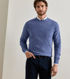 Autumn Crest Honeycomb Crewneck Sweater in Blue Freesia by Peter Millar
