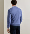 Autumn Crest Honeycomb Crewneck Sweater in Blue Freesia by Peter Millar