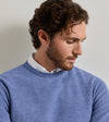 Autumn Crest Honeycomb Crewneck Sweater in Blue Freesia by Peter Millar