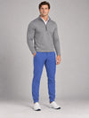 Sequoia Quarter-Zip in Smoke Heather Grey by Greyson