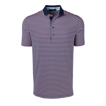 Cypress Short Sleeve Polo in Sunrise/Maltese Blue by Greyson