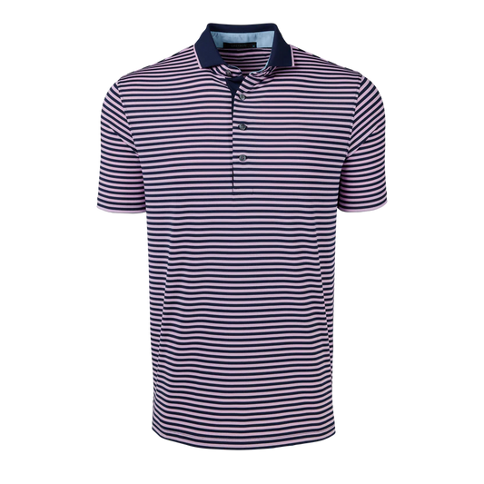 Cypress Short Sleeve Polo in Sunrise/Maltese Blue by Greyson