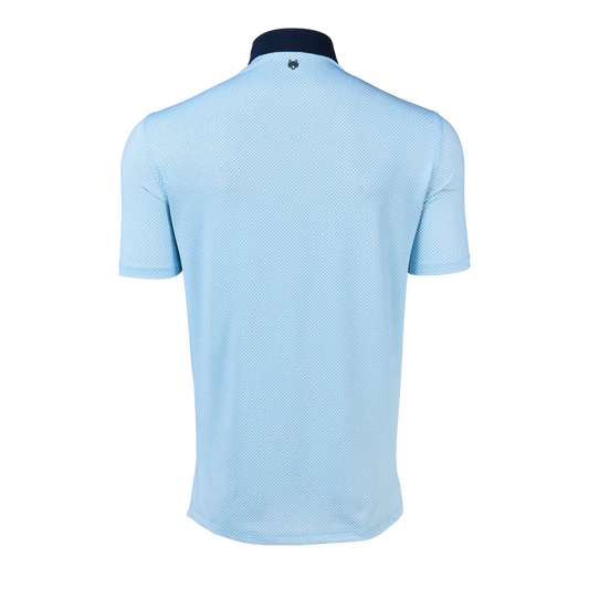 Knight Wolf Short Sleeve Polo in Wolf Blue by Greyson