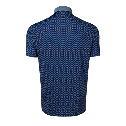 Ghost Dreamer Short Sleeve Polo in Maltese Blue by Greyson