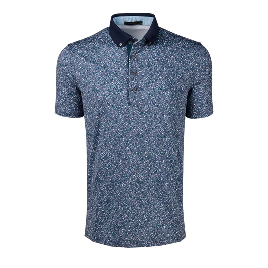 Angel Tears Short Sleeve Polo in Shadow by Greyson