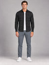 Desert Code Fleece Knit Shirt in Shepherd Black by Greyson