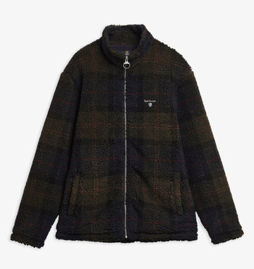 Tartan Sherpa Fleece in Shadow Classic Tartan by Barbour