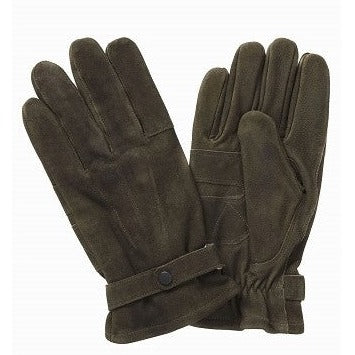 Insulated Leather Gloves in Olive by Barbour