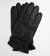 Burnished Leather Thinsulate Gloves in Classic Black by Barbour