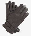 Burnished Leather Thinsulate Gloves in Dark Brown by Barbour