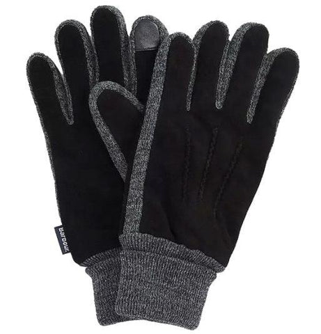 Magnus Gloves in Black/Grey by Barbour