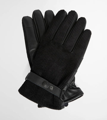 Nelson Leather Gloves in Black by Barbour