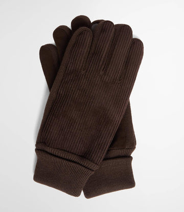 Magnus Cord Gloves in Brown by Barbour
