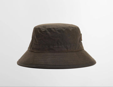 Waxed Bucket Hat in Olive by Barbour