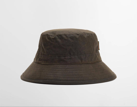 Waxed Bucket Hat in Olive by Barbour