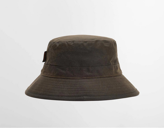 Waxed Bucket Hat in Olive by Barbour