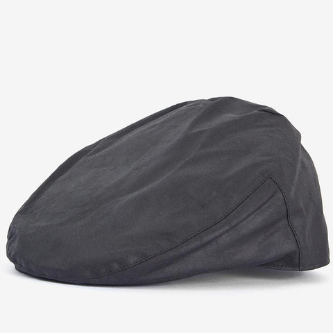 Wax Flat Cap in Classic Black by Barbour