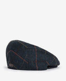 Wilkin Flat Cap in Navy Herringbone by Barbour