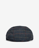 Wilkin Flat Cap in Navy Herringbone by Barbour