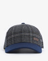 Clyde Sports Cap in Navy-Grey Plaid by Barbour