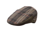 Ramsden Plaid Flat Cap in Olive Check by Barbour