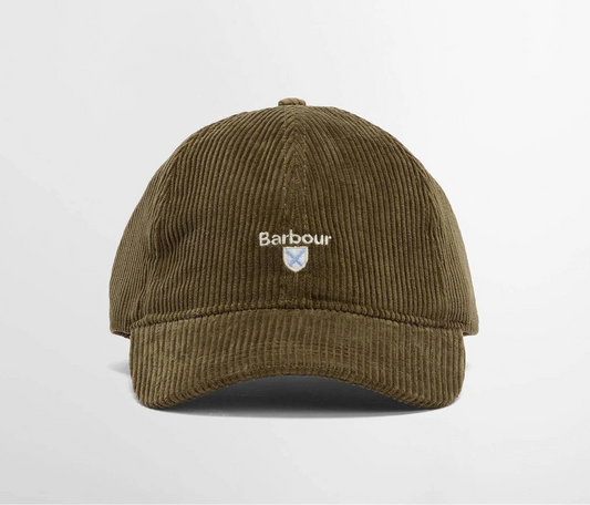 Preston Cord Cap in Olive by Barbour