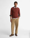 Essential Crewneck Jumper in Russet by Barbour