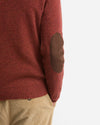 Essential Crewneck Jumper in Russet by Barbour