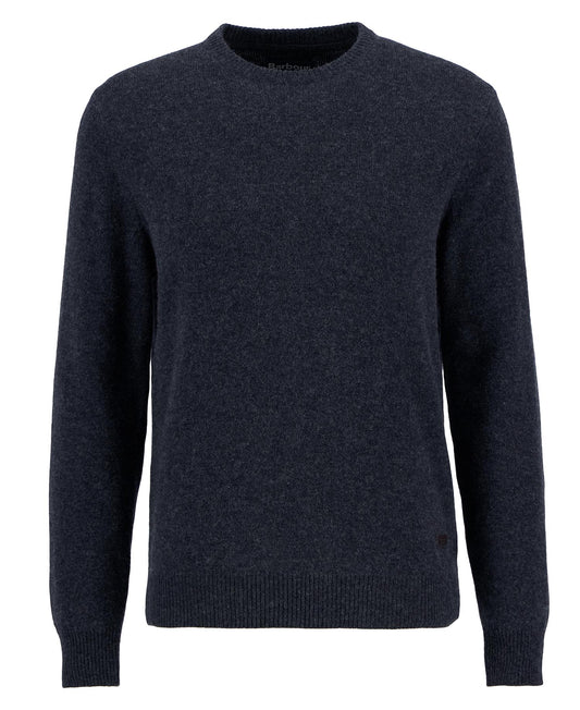 Essential Crewneck Jumper in Charcoal by Barbour
