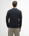 Essential Crewneck Jumper in Charcoal by Barbour