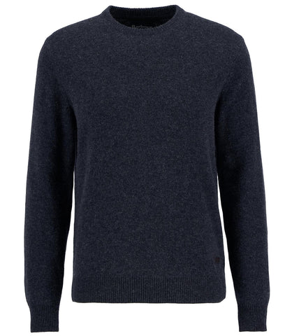 Essential Patch Crew Neck Jumper in Charcoal by Barbour