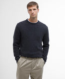 Essential Patch Crew Neck Jumper in Charcoal by Barbour