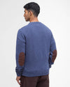Essential Crewneck Jumper in Dark Indigo by Barbour