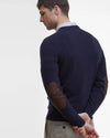 Essential Crewneck Jumper in Classic Navy by Barbour