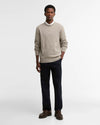 Essential Crewneck Jumper in Stone by Barbour