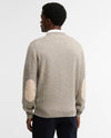 Essential Crewneck Jumper in Stone by Barbour