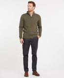 Nelson Essential Half Zip Sweater in Seaweed by Barbour