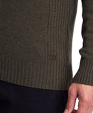 Nelson Essential Half Zip Sweater in Seaweed by Barbour