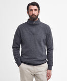 Nelson Essential Half-Zip Jumper in Storm Grey by Barbour