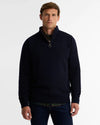 Nelson Essential Quarter-Zip Jumper in Classic Navy by Barbour