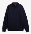 Nelson Essential Quarter-Zip Jumper in Classic Navy by Barbour