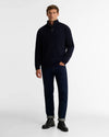 Nelson Essential Quarter-Zip Jumper in Classic Navy by Barbour