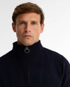 Nelson Essential Quarter-Zip Jumper in Classic Navy by Barbour