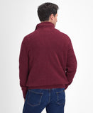 Nelson Essential Half-Zip Jumper in Port by Barbour