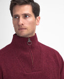 Nelson Essential Half-Zip Jumper in Port by Barbour